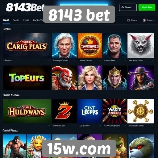 Perfil dos jogos disponíveis no site 8143 bet